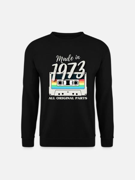 Vintage Jahrgang 1973 Kassette Geburtstag Retro - Unisex Pullover - Schwarz