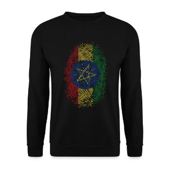 ÉQUIPE D’ÉTHIOPIE - Sweat-shirt Unisexe - noir - Devant - Alina (178cm) & Michal (187cm)