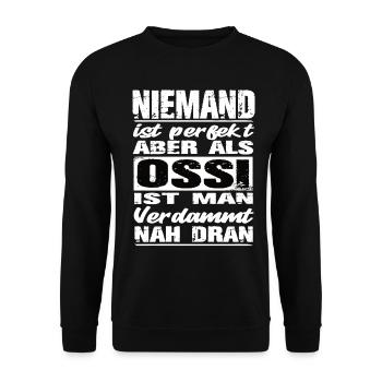 Ossi - Unisex Pullover - Schwarz - Vorne - Alina (178cm) & Michal (187cm)