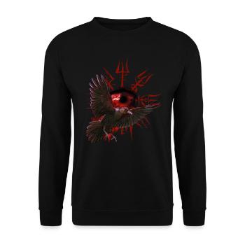 Vegvisir Odin avec Hugin et Munin - Vikings - Sweat-shirt Unisexe - noir - Devant - Alina (178cm) & Michal (187cm)