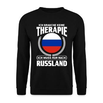 Russisch Russe Russia Geschenk - Unisex Pullover - Schwarz - Vorne - Alina (178cm) & Michal (187cm)