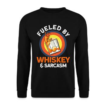 Drinker Whiskey Whiskey Lover Gift - Unisex Sweatshirt - black - Front - Alina (178cm) & Michal (187cm)