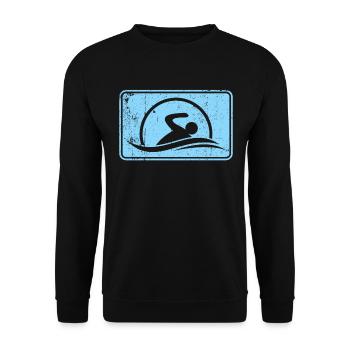 Logo du nageur nageur - Sweat-shirt Unisexe - noir - Devant - Alina (178cm) & Michal (187cm)