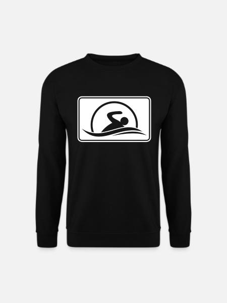 Schwimmen Schwimmer Logo - Unisex Pullover - Schwarz