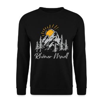 Rhöner Madl - Region Rhön Gebirge - Unisex Pullover - Schwarz - Vorne - Alina (178cm) & Michal (187cm)