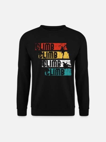Retro Climbing - Unisex Sweatshirt - black