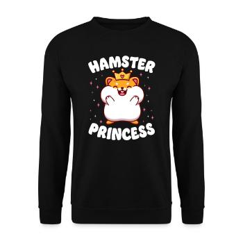 Hamster Hamster Princess - Unisex Sweatshirt - black - Front - Alina (178cm) & Michal (187cm)