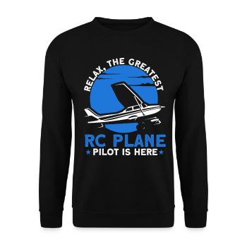 Maquette d’avion Modèle Cadeau d’avion miniature - Sweat-shirt Unisexe - noir - Devant - Alina (178cm) & Michal (187cm)