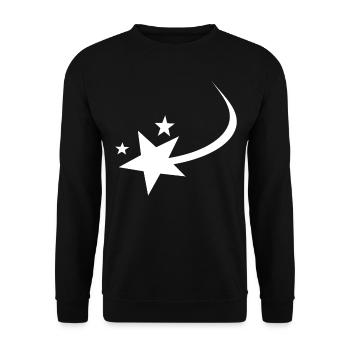 Shooting Star White - Unisex Sweatshirt - black - Front - Alina (178cm) & Michal (187cm)