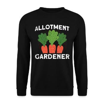 Allotment Gardener Gardening Hobby Gardener Gift - Unisex Sweatshirt - black - Front - Alina (178cm) & Michal (187cm)
