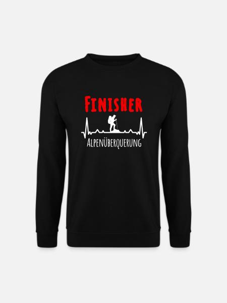 Alpenüberquerung Finisher Alpen Wandern - Unisex Pullover - Schwarz