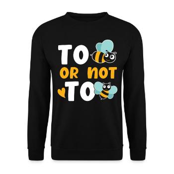 Bee or not bee - Unisex Sweatshirt - black - Front - Alina (178cm) & Michal (187cm)