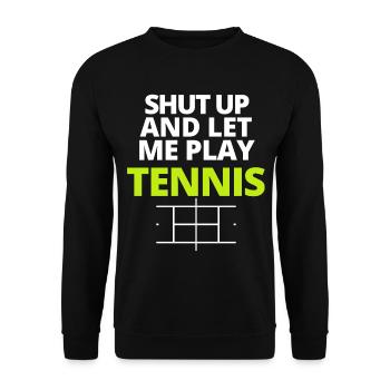 tennis / tennis / joueur de tennis / jeu de tennis - Sweat-shirt Unisexe - noir - Devant - Alina (178cm) & Michal (187cm)