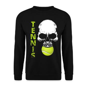 tennis / tennis / joueur de tennis / jeu de tennis - Sweat-shirt Unisexe - noir - Devant - Alina (178cm) & Michal (187cm)