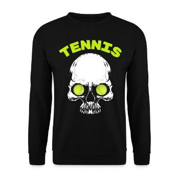 tennis / tennis / joueur de tennis / jeu de tennis - Sweat-shirt Unisexe - noir - Devant - Alina (178cm) & Michal (187cm)