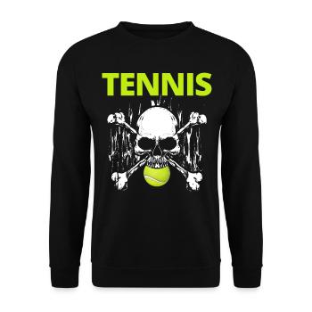 tennis / tennis / joueur de tennis / jeu de tennis - Sweat-shirt Unisexe - noir - Devant - Alina (178cm) & Michal (187cm)