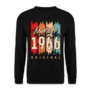 Original Mars 1966 Rétro - Sweat-shirt Unisexe - noir - Devant - Alina (178cm) & Michal (187cm)