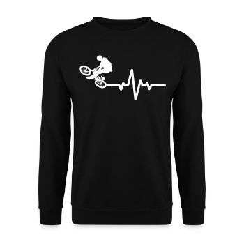 Vélo sur la ligne ECG - Sweat-shirt Unisexe - noir - Devant - Alina (178cm) & Michal (187cm)
