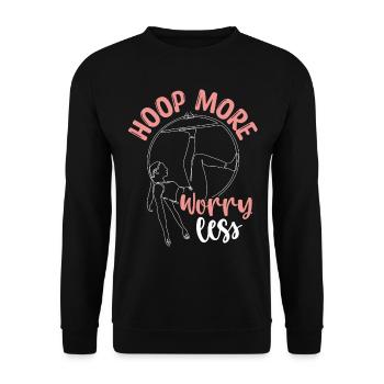 Cerceau aérien pour enfants avec boucle à main de cerceau aérien - Sweat-shirt Unisexe - noir - Devant - Alina (178cm) & Michal (187cm)