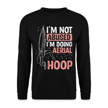 Boucle de cerceau aérien Aerialist Danse de cerceau aérien - Sweat-shirt Unisexe - noir - Devant - Alina (178cm) & Michal (187cm)