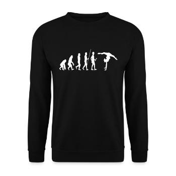 Évolution de la gymnastique - Sweat-shirt Unisexe - noir - Devant - Alina (178cm) & Michal (187cm)