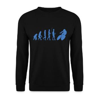Road Bike Evolution - Unisex Sweatshirt - black - Front - Alina (178cm) & Michal (187cm)
