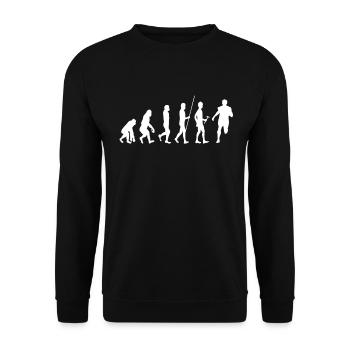 Laufsport Evolution - Unisex Pullover - Schwarz - Vorne - Alina (178cm) & Michal (187cm)