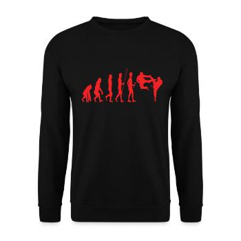 Évolution du karaté - Sweat-shirt Unisexe - noir - Devant - Alina (178cm) & Michal (187cm)