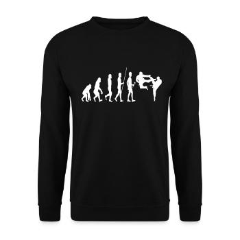 Évolution du karaté - Sweat-shirt Unisexe - noir - Devant - Alina (178cm) & Michal (187cm)