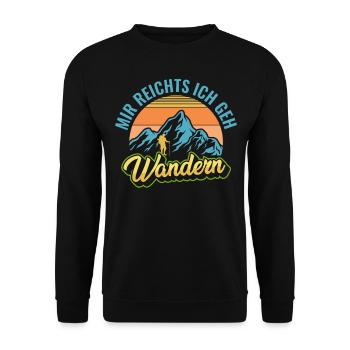 Mir reichts ich geh Wandern - Unisex Pullover - Schwarz - Vorne - Alina (178cm) & Michal (187cm)