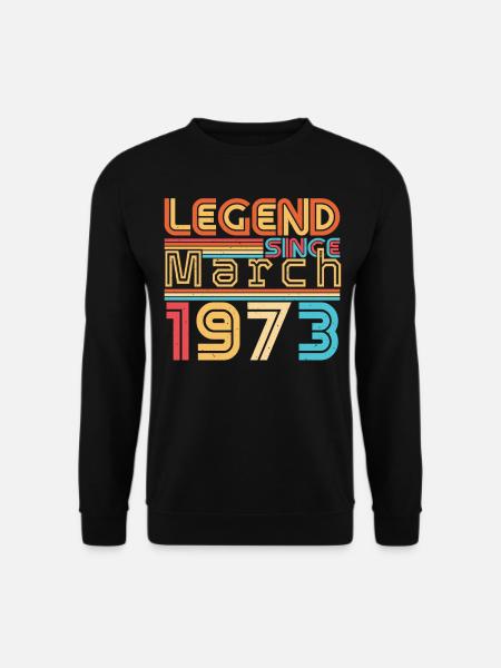 Mars 1973 Retro Legend - Sweat-shirt Unisexe - noir
