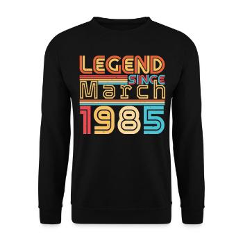 Légende 1985 Mars Vintage Drôle - Sweat-shirt Unisexe - noir - Devant - Alina (178cm) & Michal (187cm)