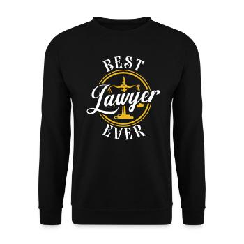 Young Lawyer Attorney Law Best - Unisex Pullover - Schwarz - Vorne - Alina (178cm) & Michal (187cm)