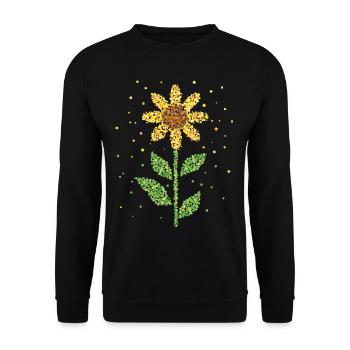 Sonnenblume Garten Gärtnerin Blumenladen - Unisex Pullover - Schwarz - Vorne - Alina (178cm) & Michal (187cm)