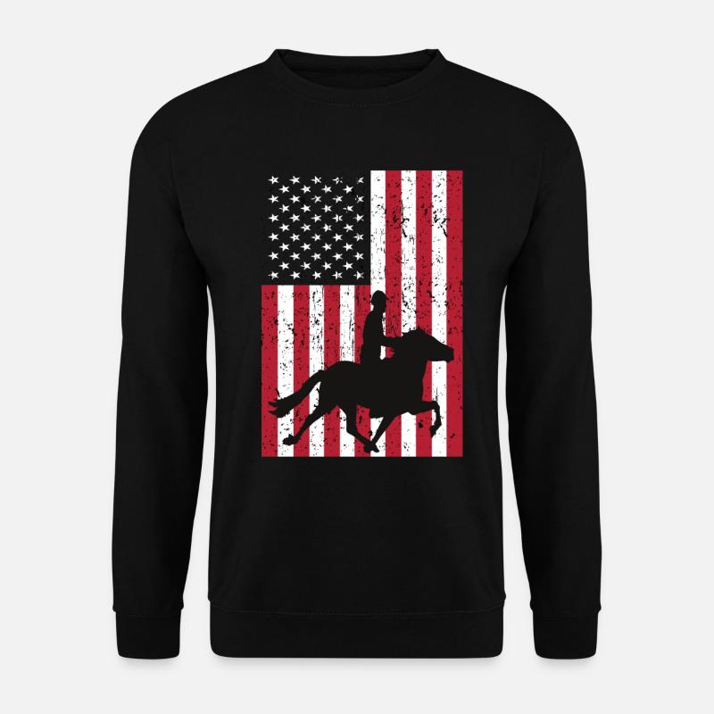 Men's Horseback Riding - Unisex Sweatshirt - black