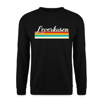 Leverkusen Retro Vintage - Unisex Sweatshirt - black - Front - Alina (178cm) & Michal (187cm)