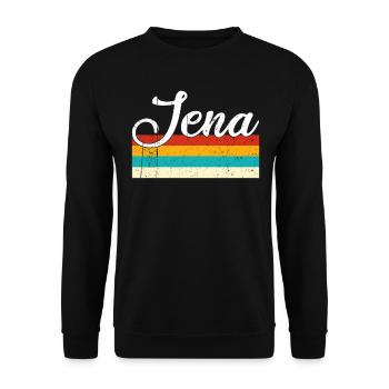 Jena Retro Vintage - Unisex Sweatshirt - black - Front - Alina (178cm) & Michal (187cm)