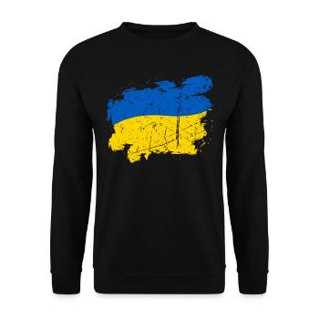 Chemise d’Ukraine Drapeau ukrainien - Sweat-shirt Unisexe - noir - Devant - Alina (178cm) & Michal (187cm)