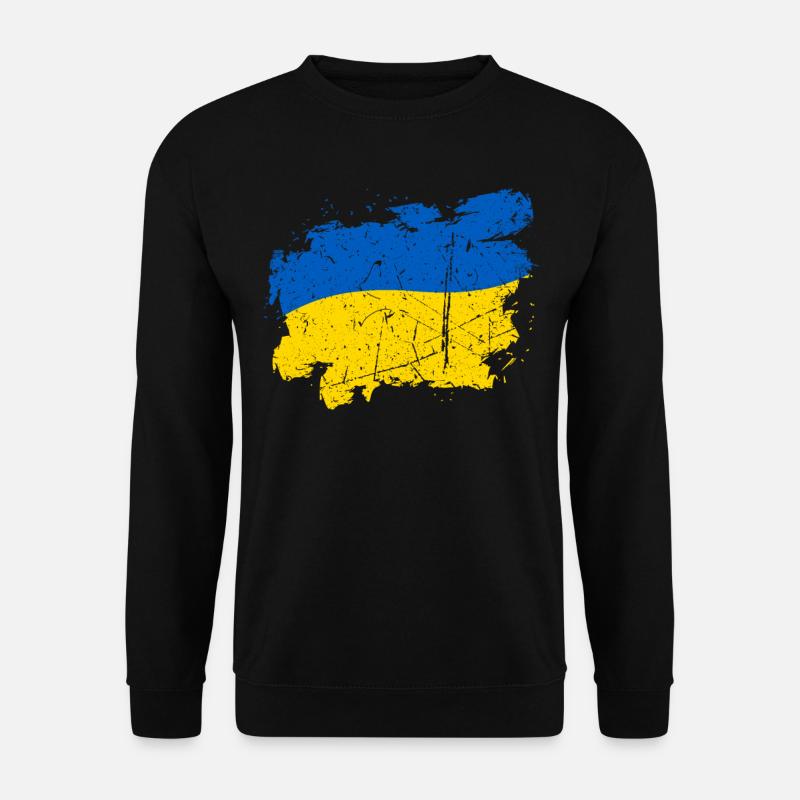 Ukraine Shirt Ukrainische Flagge - Unisex Pullover - Schwarz