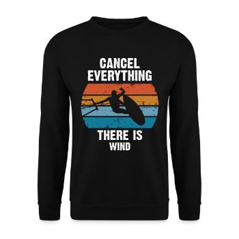 Kitesurfen Kitesurfer Kiteboarden Surfer Geschenk - Unisex Pullover - Schwarz - Vorne - Alina (178cm) & Michal (187cm)