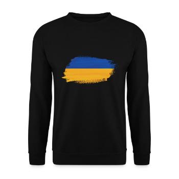 Drapeau de l’Ukraine - Sweat-shirt Unisexe - noir - Devant - Alina (178cm) & Michal (187cm)