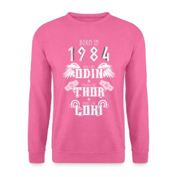 Odin Thor Loki Born 1984 Viking Outfit - Unisex Sweatshirt - pink - Front