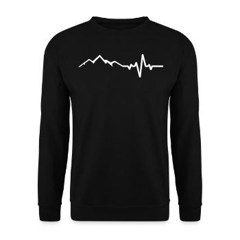 Randonnée en montagne sur la ligne Ecg - Sweat-shirt Unisexe - noir - Devant - Alina (178cm) & Michal (187cm)