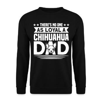 Chihuahua Papa Chihuahua Lover Chihuahua - Unisex Sweatshirt - black - Front - Alina (178cm) & Michal (187cm)