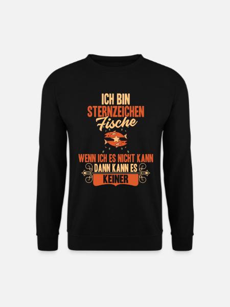 Sternzeichen Fische - Unisex Pullover - Schwarz