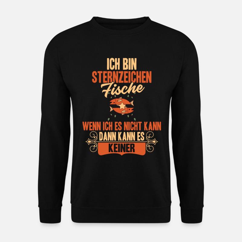 Sternzeichen Fische - Unisex Pullover - Schwarz