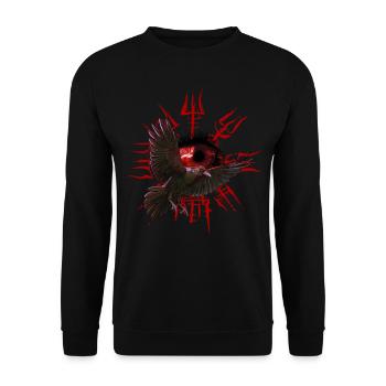 Vegvisir Odin avec Hugin et Munin - Vikings - Sweat-shirt Unisexe - noir - Devant - Alina (178cm) & Michal (187cm)