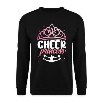 Cheer Cheerleading Cheer Princess - Unisex Sweatshirt - black - Front - Alina (178cm) & Michal (187cm)