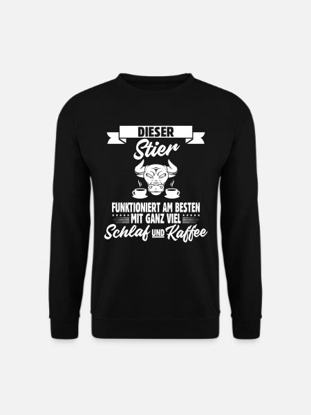 Sternzeichen Kaffee Stier - Unisex Pullover - Schwarz