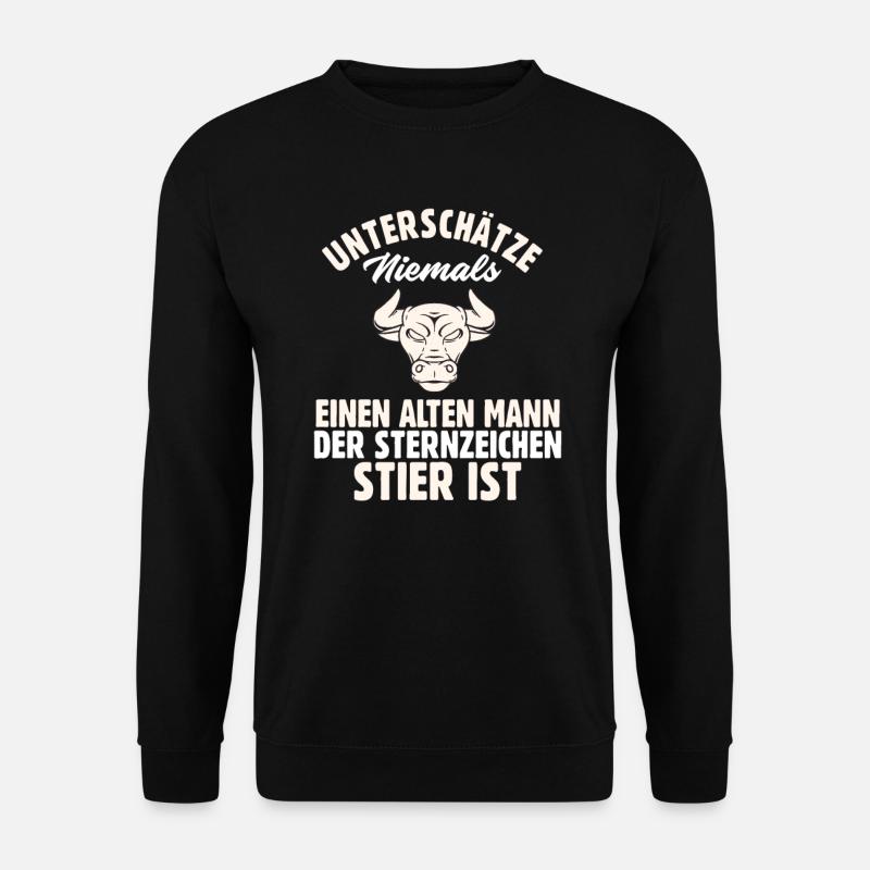 Sternzeichen Stier - Unisex Pullover - Schwarz